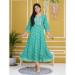 Picture of Rayon & Cotton Light Sea Green Kurtis And Tunic