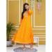 Picture of Sublime Rayon & Cotton Orange Kurtis And Tunic