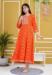 Picture of Delightful Rayon & Cotton Orange Red Kurtis And Tunic