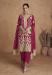 Picture of Chiffon Fire Brick Straight Cut Salwar Kameez