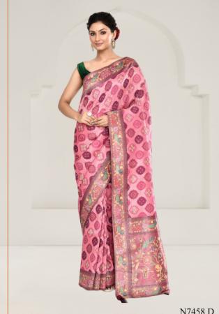 Picture of Marvelous Silk Pale Violet Red Saree