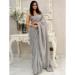 Picture of Admirable Georgette Dark Grey Saree