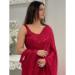 Picture of Good Looking Georgette Dark Red Saree