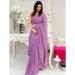 Picture of Splendid Georgette Fuchsia Saree