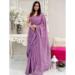 Picture of Splendid Georgette Fuchsia Saree