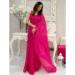 Picture of Fine Georgette Hot Pink Saree