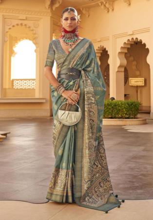 Picture of Wonderful Silk Medium Sea Green Saree