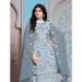 Picture of Georgette Light Steel Blue Straight Cut Salwar Kameez