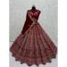 Picture of Nice Georgette Maroon Lehenga Choli