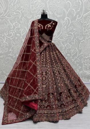 Picture of Nice Georgette Maroon Lehenga Choli