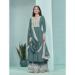 Picture of Georgette Dark Slate Grey Straight Cut Salwar Kameez