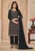 Picture of Comely Georgette Black Straight Cut Salwar Kameez