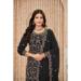 Picture of Comely Georgette Black Straight Cut Salwar Kameez