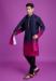 Picture of Charming Rayon Dark Slate Blue Kurtas