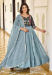 Picture of Statuesque Georgette Light Slate Grey Readymade Gown