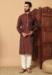 Picture of Shapely Chiffon Maroon Kurtas