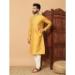 Picture of Fascinating Chiffon Pale Golden Rod Kurtas