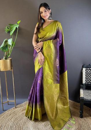 Picture of Stunning Silk Dark Slate Blue Saree