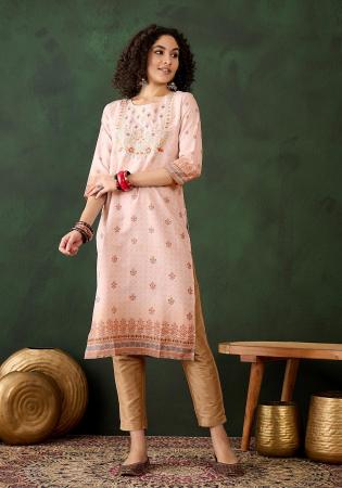 Picture of Ravishing Rayon Beige Kurtis & Tunic