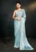 Picture of Magnificent Satin & Silk Light Steel Blue Saree