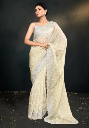 Picture of Classy Satin & Silk Medium Spring Green Saree