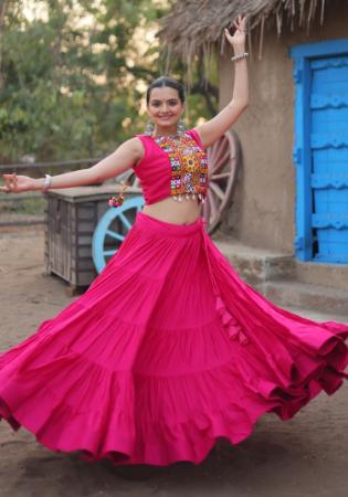 Picture of Pretty Rayon Pink Lehenga Choli