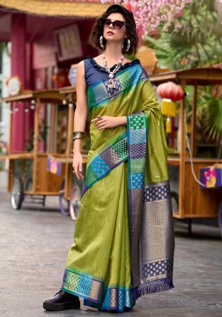 Picture of Charming Silk Yellow Green Saree