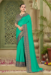 Picture of Fine Silk Dark Cyan Saree