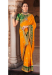 Picture of Well Formed Silk Dark Orange Saree