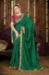 Picture of Excellent Silk Dark Green Saree