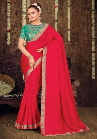 Picture of Sublime Silk Crimson Saree