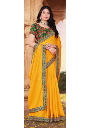 Picture of Marvelous Silk Orange Saree