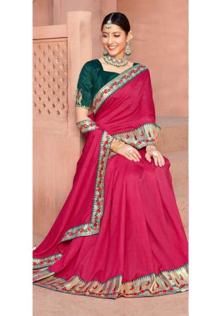 Picture of Fine Silk Light Pink Saree