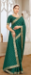 Picture of Well Formed Silk Forest Green Saree