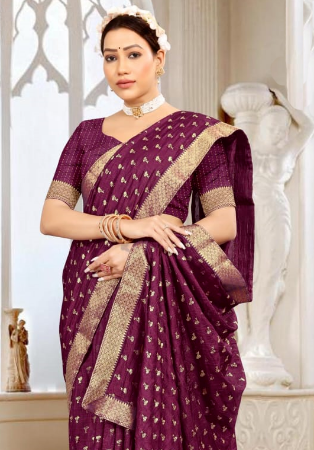 Picture of Ideal Silk Purple Saree