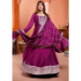 Picture of Chiffon & Silk Purple Readymade Salwar Kameez