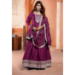 Picture of Chiffon & Silk Purple Readymade Salwar Kameez