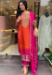 Picture of Chiffon & Silk Tomato Readymade Salwar Kameez