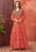 Picture of Pleasing Georgette Dark Salmon Readymade Gown