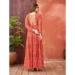 Picture of Pleasing Georgette Dark Salmon Readymade Gown