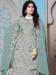 Picture of Georgette Dark Grey Straight Cut Salwar Kameez