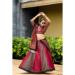 Picture of Lovely Cotton Maroon Lehenga Choli