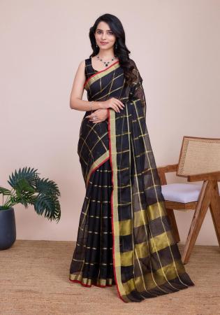 Picture of Good Looking Chiffon Black Saree