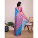 Picture of Well Formed Chiffon Deep Sky Blue Saree