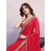 Picture of Ideal Georgette Red Saree