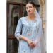 Picture of Silk Light Steel Blue Readymade Salwar Kameez