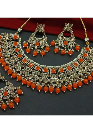 Picture of Delightful Dark Red Necklace Set