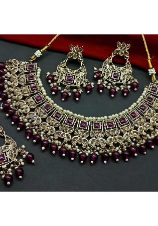 Picture of Excellent Purple Necklace Set