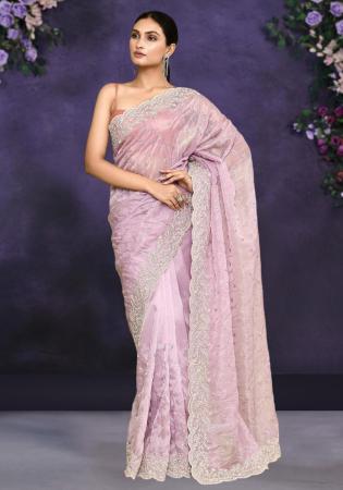 Picture of Sightly Satin & Silk & Organza Linen Saree