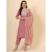 Picture of Magnificent Cotton Rosy Brown Readymade Salwar Kameez